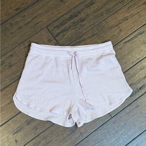 TNA Aritiza Melrose waffle Drawstring Shorts Dusty Pink size Medium